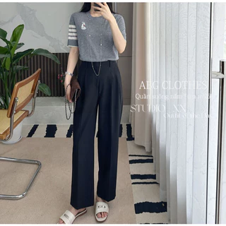 Quần suông nữ nấm lùn Culottes Pants Mã 02 cho m56<. cạp cao, hỗ trợ che khuyết điểm tôn dáng