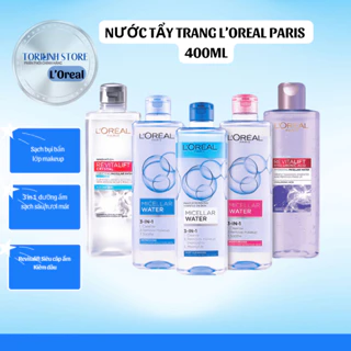 Nước tẩy trang làm sạch, dưỡng ẩm cho mọi loại da L'Oreal 3-in-1 Micellar Water 400ml