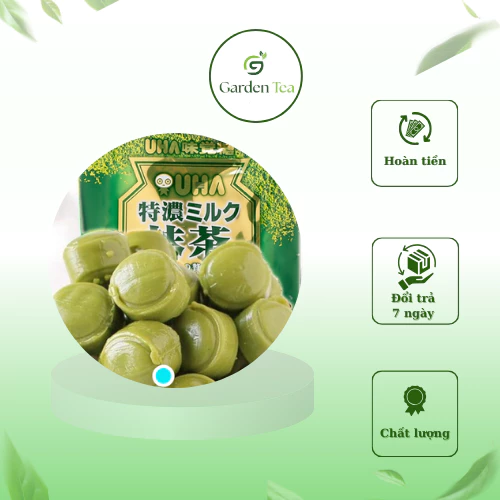 kẹo sữa trà xanh UHA Tokuno 58g