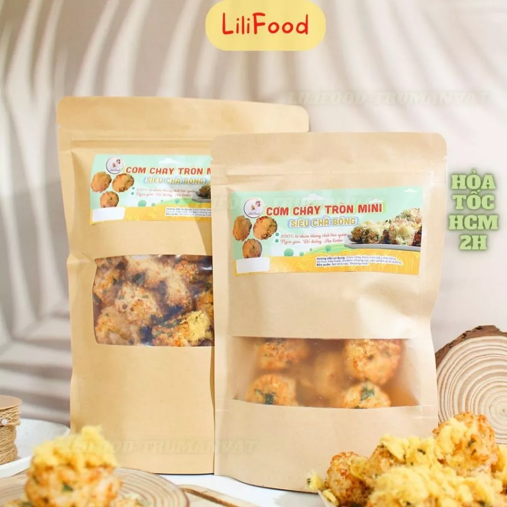 Cơm Cháy Mini Tròn Siêu Chà Bông, Giòn Thơm Siêu Ngon-Lilifood Trùm Ăn Vặt