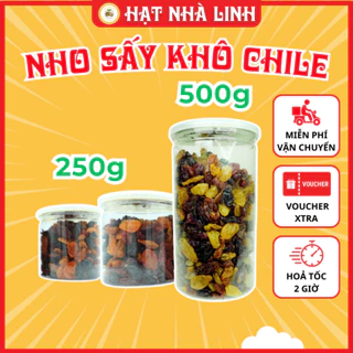 Nho khô, mix 3 màu, nhập khẩu Chile, không hạt, không đường, dùng để ăn vặt, quà tặng