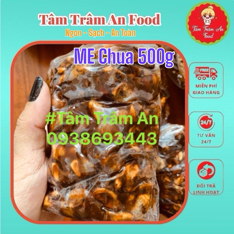 500g Me chua lột vỏ dùng nấu canh Me Cục