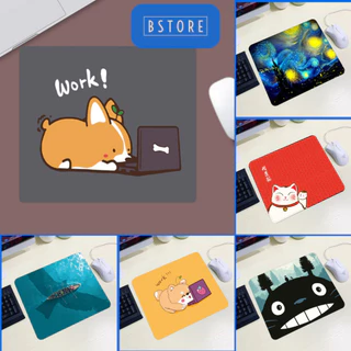 Miếng lót chuột, bàn di chuột mouse pad 26x21 vải dày, chống trượt, may bo viền, chống nước - B-Store