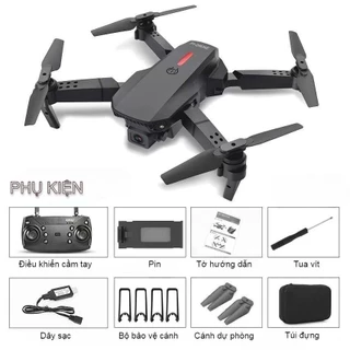 FLYCAM E88 DRONE dành cho các bạn trẻ thích khám phá trên bầu trời - pin 3600mAh, bay 15 phút