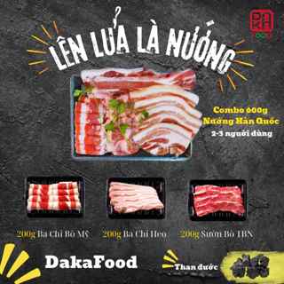 Combo thịt nướng Hàn Quốc 2 người ăn 600g | Giao Hoả Tốc HCM - DakaFood