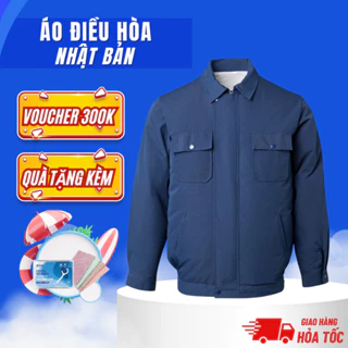 Áo Điều Hòa Nhật Bản Áo Gắn Quạt Bảo Hộ Lao Động Làm Mát Cơ Thể Chắn Tia UV Pin 74000mAH Bền Bỉ