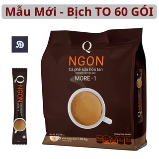 Cà phê sữa Ngon Trần Quang bịch lớn 1.2Kg (60 gói dài * 20g) instant Coffee mix 3 in 1