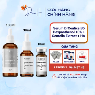 Serum DrCeutics B5 Dexpanthenol 10% và Serum B3 Niacinamide 12% +NAG 5% 30/100m