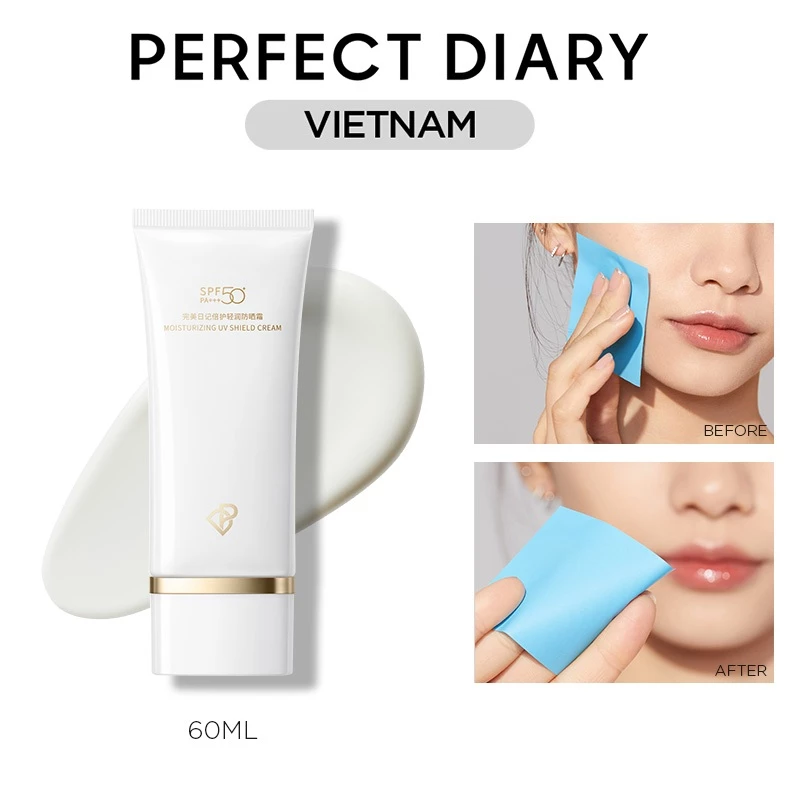 Kem Chống Nắng Dưỡng Ẩm PERFECT DIARY SPF50+ PA+++ dung tích 60ml