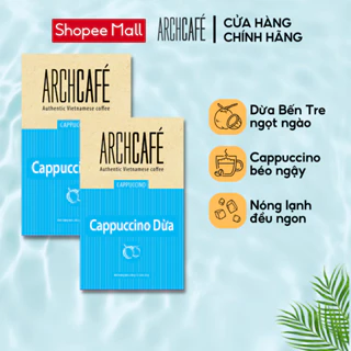 Combo 2 Archcafe Hoà Tan: 02 hộp Cappuccino Dừa Archcafe (Hộp 12 gói x 20g)