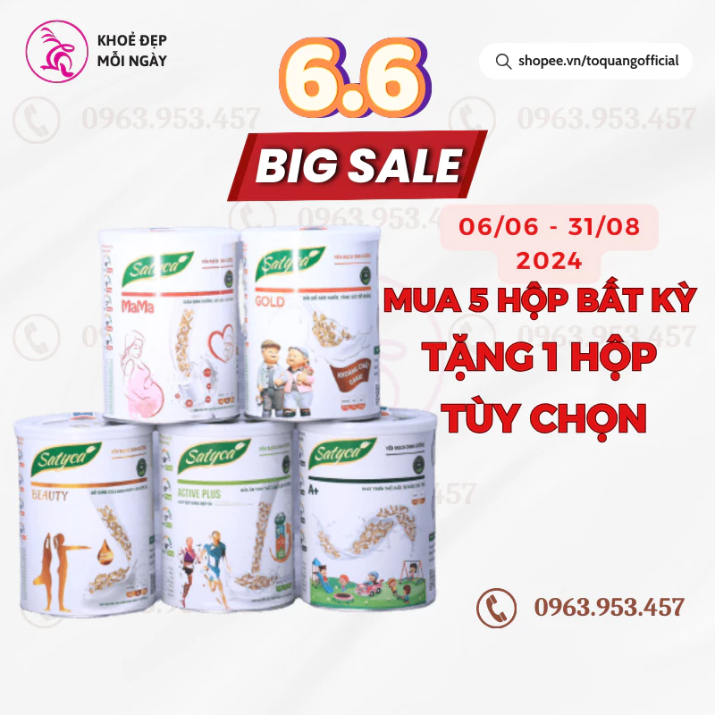 Sữa yến mạch dinh dưỡng Satyca: Active Plus,  MaMa, Beauty, Satyca A+, Gold (Dành cho cả gia đình)