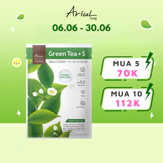 [MUA 5 GIẢM 50%] [HSD Trước T1/2025] Mặt Nạ Se Khít Lỗ Chân Lông Chiết Xuất Trà Xanh ARIUL 7 Days Mask Green Tea S 23ml