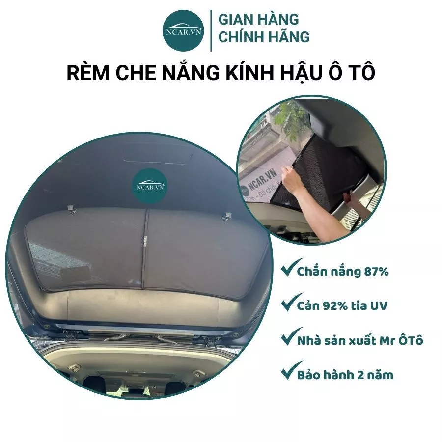 Rèm Che Nắng Kính Hậu Ô Tô, Tấm Che Nắng Kính Cốp Ô Tô, Thiết kế theo xe, Nhà sản xuất Mr ÔTÔ