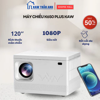 Máy chiếu mini siêu nét KAW K650 Plus full HD1080P, hàng chính hãng, chất lượng tốt, có hệ điều hành-NH 12 tháng