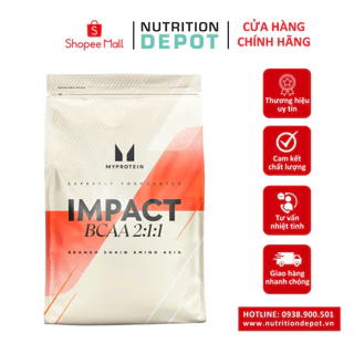 Myprotein Impact BCAA 2:1:1 500g - Phục hồi phát triển cơ bắp tối ưu - Nutrition Depot Vietnam