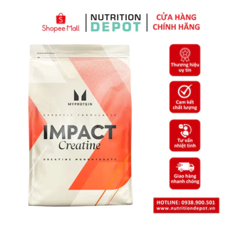 Thực phẩm bổ sung hỗ trợ tăng năng lượng và sức mạnh Myprotein Impact Creatine Không mùi 250g - Nutrition Depot VN