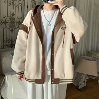 Áo khoác Nam Nữ form rộng - Youthful Oversized Jacket in Beige