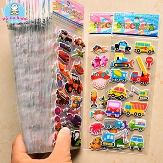 Sticker nổi 3D hoạt hình nhiều hình, sticker cute cho bé Hồ Lô kids