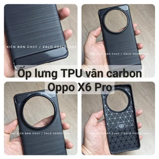 Ốp lưng chống sốc dẻo TPU vân carbon Oppo Find X6 Pro