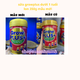 Sữa Bột GrowPlus Suy Dinh Dưỡng Cho Trẻ Dưới 1 Tuổi  Lon 350g Đỏ mẫu mới