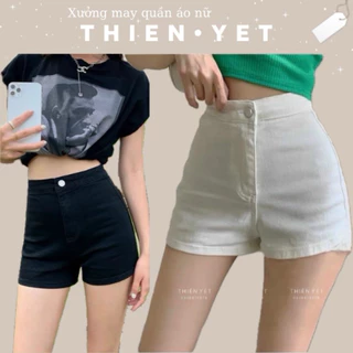 Quần SHORT KAKI TRƠN ( hình thật) lưng siêu cao nữ đùi ôm không túi trước UN-QN-KX-LP // Thiên yết