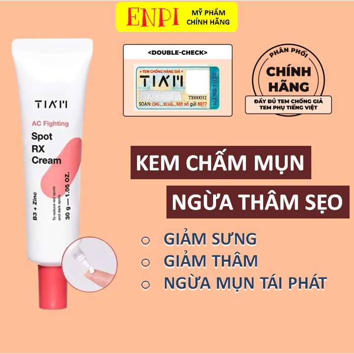 Kem chấm mụn ngừathâm sẹo TIAM AC Fighting Spot RX Cream