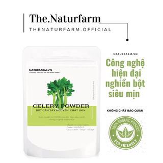 Bột cần tây organic sấy lạnh siêu mịn Naturfarm 50gr/100gr [ Bột pha uống giúp đẹp da, detox, giảm cân ]