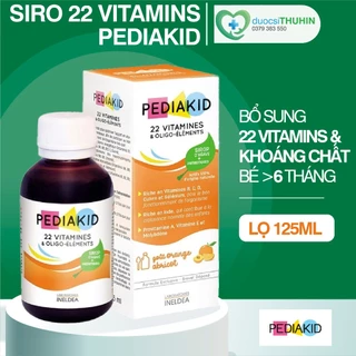 Siro Pediakid 22 Vitamines Bổ Sung Vitamin Và Khoáng Chất Cho Bé Từ 6 Tháng - Vitamin Tổng Hợp Cho Bé - Lọ 125ml