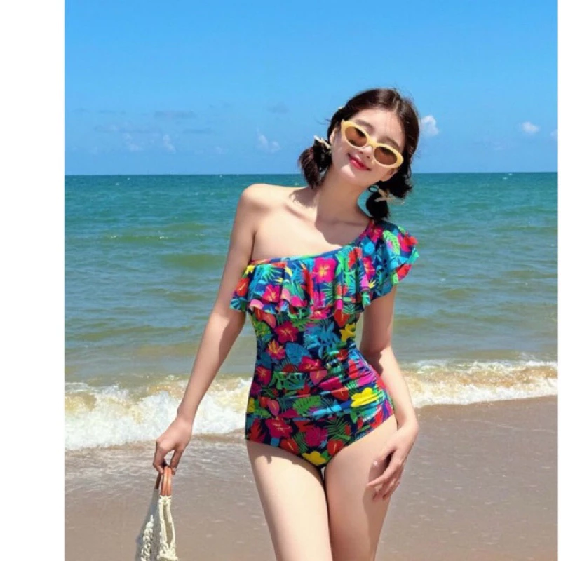 Bikini áo tắm một mảnh nhún bụng liền váy quần đùi trong (sẵn ship hoả tốc hcm