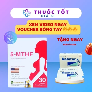 5-MTHF hộp 30 viên, bổ sung acid folic, 5mthf,sắt, canxi, và các vitamin cho bà bầu, tăng thụ thai, ngừa dị tật thai nhi