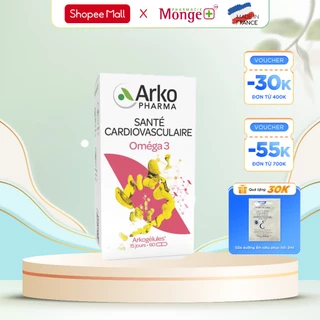 Viên uống dầu cá hỗ trợ tim mạch Arkopharma Arkogelules Omega 3 180 viên/hộp