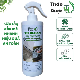 Xịt tẩy dầu mỡ Thảo Dược TH 500ml - tẩy dầu mỡ nhà bếp, vỉ nướng, đáy xoong nồi, máy hút mùi