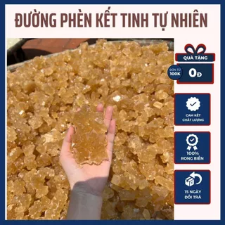 Đường phèn vàng kết tinh tự nhiên, Đường phèn vàng mật mía đặc sản Quảng Ngãi thơm ngon 1kg