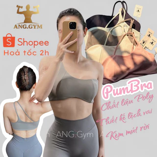 Pum Bra - Áo vạt chéo cách điệu tập thể thao, gym, yoga có đệm mút