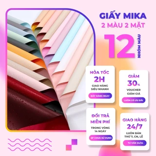 [Giá Rẻ] SET 10 - 20 tờ giấy gói hoa Mika 2 màu, loại đẹp,dày dặn,gói hoa - Đủ màu sắc 58x58 cm