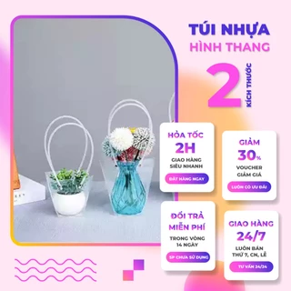 [Hỏa Tốc 2H] Túi nhựa trong suốt đựng bó hoa sáp,hoa tươi - Trong suốt, hình thang