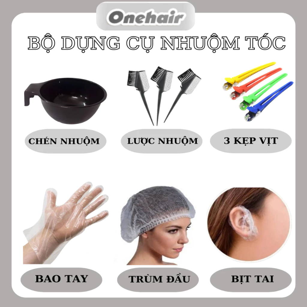 Bộ Dụng Cụ Nhuộm Tóc Cao Cấp - ONE HAIR