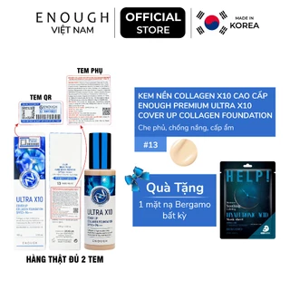 Kem nền Collagen X10 cao cấp Enough Premium Ultra X10 Cover Up Collagen Foundation 100ml #13