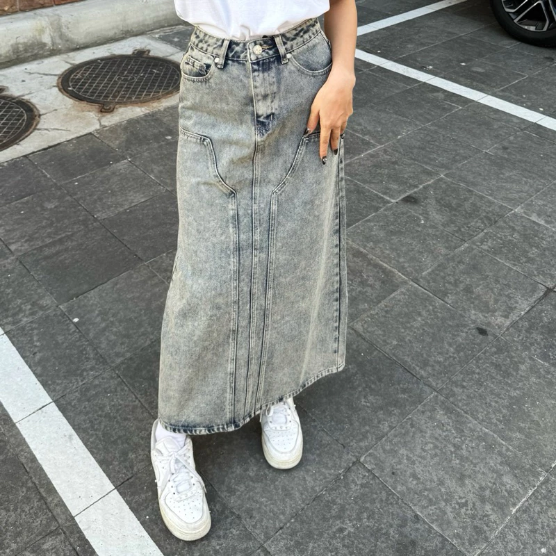 MIDDUA - VJ048 Jennie skirt denim grey