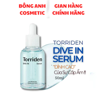 Serum DIVE IN TORRIDEN chứa axit hyaluronic phân tử thấp giúp giữ ẩm sáng bóng da/ giữ ẩm sâu bên trong/ 50ml