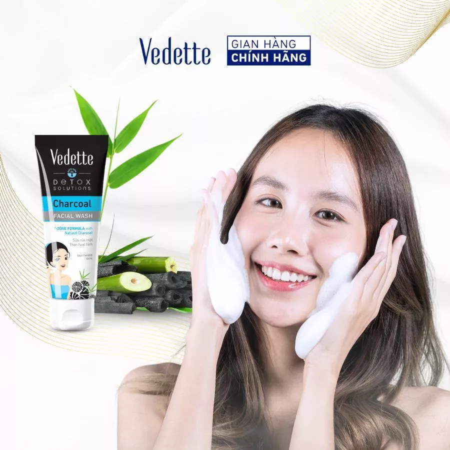 Sữa rửa mặt Vedette Than Hoạt Tính 100ml (TPMA284)