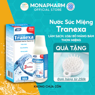 Nước Súc Miệng Diệt Khuẩn Không Cồn TRANEXA Giảm Hôi Miệng, Bảo Vệ Răng Chắc Khỏe 250ml