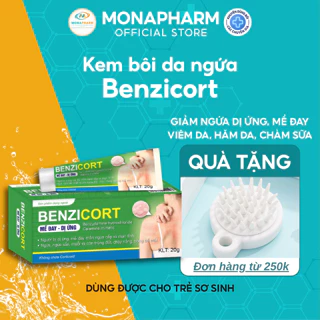 Kem Bôi Muỗi Dị Ứng Benzicort Chống Ngứa, Viêm Da, Ngừa Hăm, Mụn Nhọt Cho Trẻ Sơ Sinh - Tuýp 12g/20g