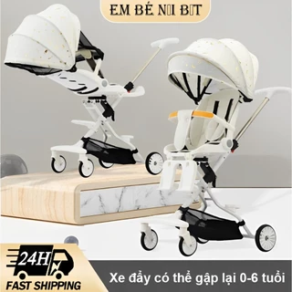 Xe đẩy cho bé 2 chiều có thể gấp gọn linh hoạt，chịu lực trên 50kg ，3 tư thế ngả sâu có giảm sóc cho bé yêu