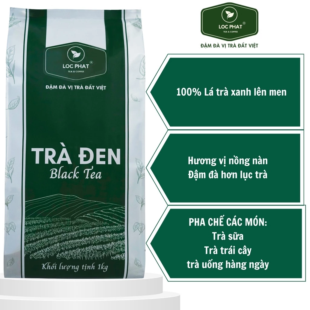 trà đen lộc phát/trà đen lộc phát 1kg/nguyên liệu làm trà sữa