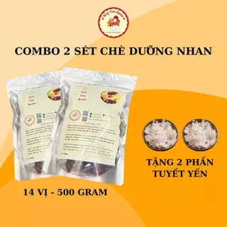 Combo 2 Set Chè Tuyết Yến Dưỡng Nhan 14 Vị 1 KG Ít Đường - Tặng 2 Phần Tuyết Yến