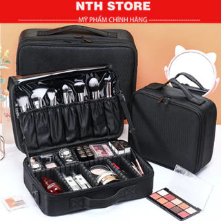 Cốp Vải Trang Điểm , cốp đựng đồ nail, phun xăm Dạng Vali Xách Tay Chuyên Nghiệp 2 Ngăn Nhiều Size