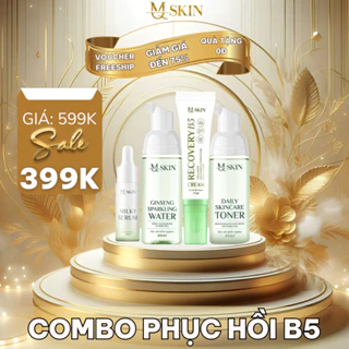 Combo 4 Món Phục Hồi Dưỡng Da B5 MQ SKIN ( Toner, Nước Tẩy Trang, Serum Sữa, Kem B5 )