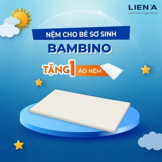 [TẶNG ÁO NỆM] Nệm em bé Bambino Liên Á 100% cao su thiên nhiên lành tính và an toàn cho bé