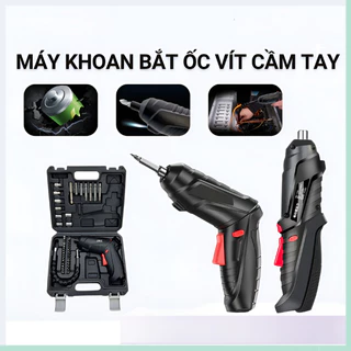 Máy bắn vít cầm tay 47 món phụ kiện GOGIND máy khoan pin mini đa năng bắt vít 2 chiều tặng kèm sạc và hộp đựng xoay 90°